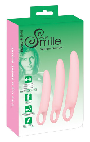 SMILE - Vaginální trenažéry - sada vibrátorů - růžová (3 kusy)