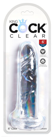 King Cock Clear 6 - lepivé dildo (15 cm)