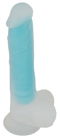 You2Toys - Glow in the Dark - svítící dildo s varlaty a přísavkou