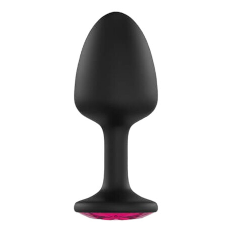 Dorcel Geisha Plug Ruby L - růžové anální dildo s kamínky (černé)