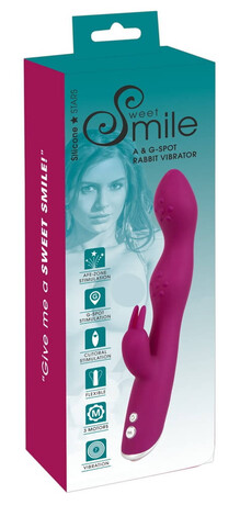 Sweet Smile A & G-Spot Rabbit Vibrator - vibrátor na bod A a G s ramenem na klitoris (fialový)