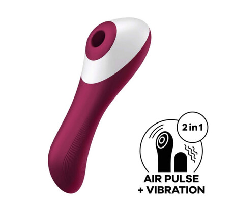 Satisfyer Dual Crush - nabíjecí vaginální a klitorisový vibrátor (červený)