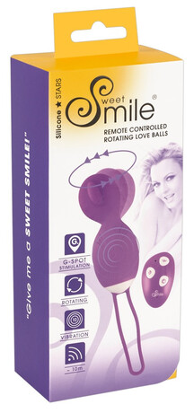 SMILE Rotating Love Ball - rádiem řízené rotující vibrační vajíčko na baterie (fialové)