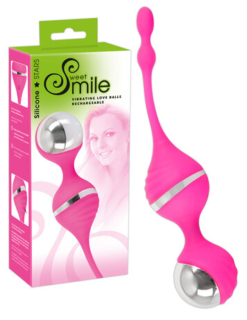 SWEET Smile Vibrating Love Balls – vibračné venuśine guličky (pink)