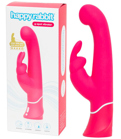 Happyrabbit G-spot - vodotěsný, dobíjecí vibrátor s hůlkou (růžový)