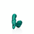 Ouch! Stacked Vibrating Prostate Massager with Remote Control Metallic Green