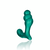 Ouch! Stacked Vibrating Prostate Massager with Remote Control Metallic Green