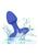 CalExotics Cheeky Gems Small Rechargeable Vibrating Probe - blue