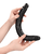 RealRock Slim oboustranné dildo 35,5 cm - černé