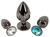 Anos Metal Butt Plug Set Black