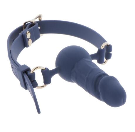 Taboom Silicone Penis Ball Gag - Blue