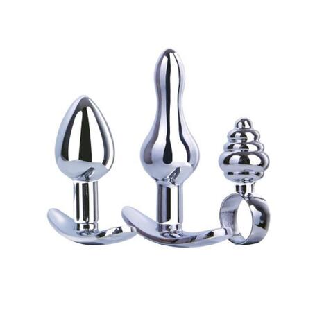 NMC Hardware Gear 3in1 Metal Butt Plug Set I