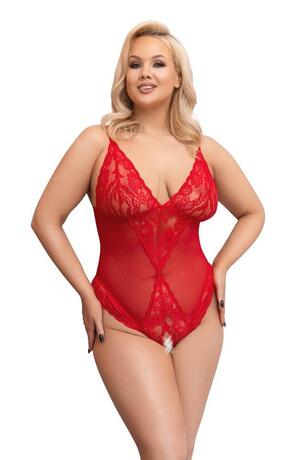 Cottelli Curves Body - červené: 4XL