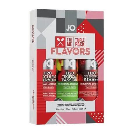 JO H2O TRI ME Flavors sada 3ks ochucených lubrikačních gelů 3 x 30 ml