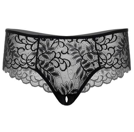 Daring Intimates Ella Crotchless Cheeky Panty Black