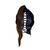 Ouch! Xtreme Mask with Brown Ponytail Black