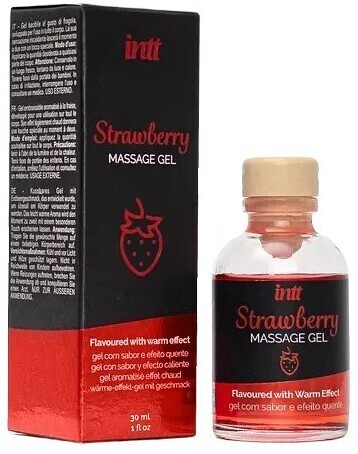 Slíbatelný masážní gel Strawberry (30 ml)