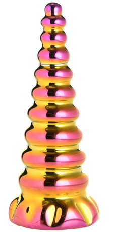 XR Brands - Twilight Rainbow Glass Dildo