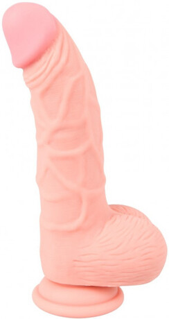 Silikonové dildo s přísavkou a varlaty Rich Man (20 cm)