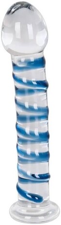 Skleněné dildo Arts Clair Bleu (17 cm)