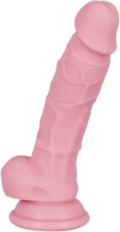 Dildo s přísavkou a varlaty Silicone (18 cm)