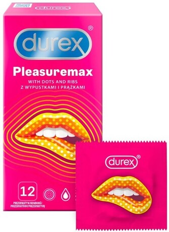 Durex Pleasuremax – vroubkované kondomy (12 ks)