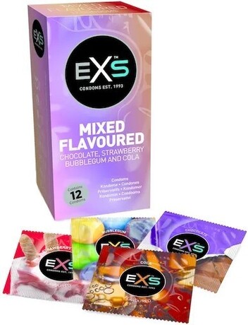 EXS Mixed Flavoured – mix ochucených kondomů (12 ks)