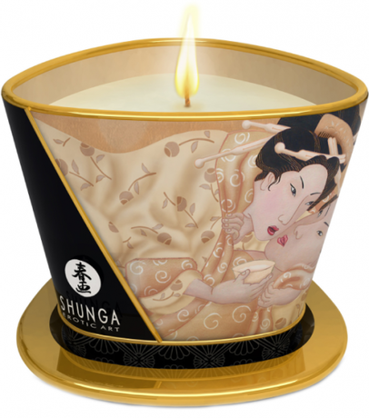 Shunga libido stimulující masážní svíčka Vanilla Desire (170 ml)