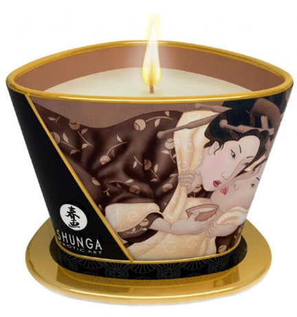 Shunga libido stimulující masážní svíčka Warm Chocolate (170 ml)