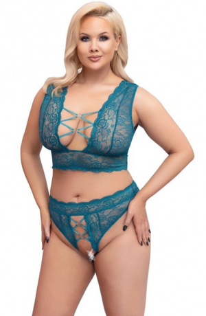 Plus size komplet Emerald Green, XXXXL