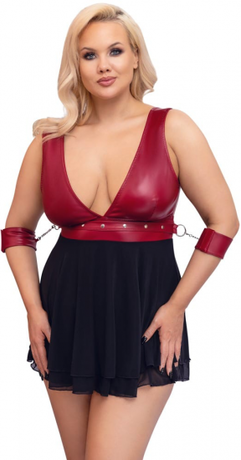 Plus size košilka Red Bondage, XXL