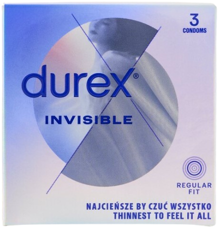 Durex Invisible – tenké kondomy (3 ks)