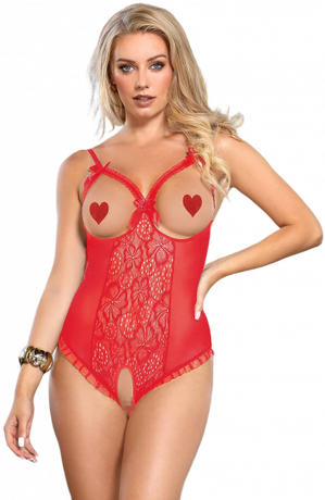 Krajkové body Teddy, XL–XXL