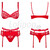 Obsessive Heartina 3 pcs Set Red