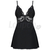 Obsessive 810-BAB Babydoll & Thong Black