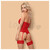 Obsessive 838-COR-3 Corset & Thong Red