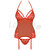 Obsessive 838-COR-3 Corset & Thong Red