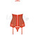 Obsessive 838-COR-3 Corset & Thong Red