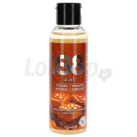 Stimul8 4in1 Dessert Kissable Warming Massage Lubricant Chocolate Salted Caramel Lava Cake 125ml