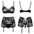 Obsessive Peonesia 3-pcs Set Black