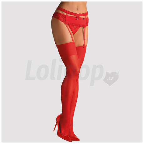 Obsessive S800 Stockings Red