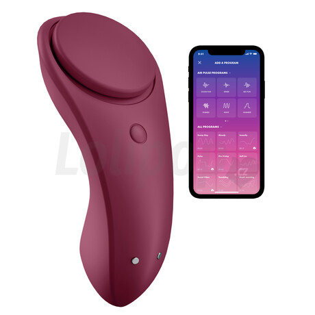 Satisfyer Sexy Secret Panty Vibrator Wine Red